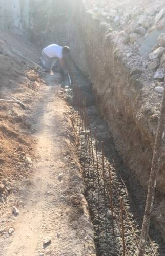 Mur début travaux