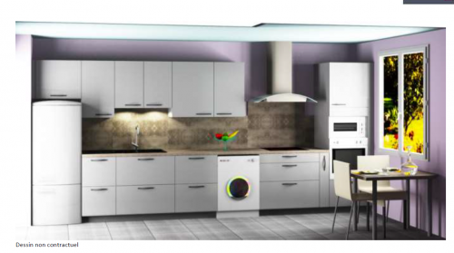 Modélisation 3D pour des travaux de rénovation de cuisine - Emerainville 77184