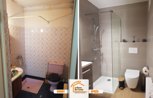 Salle de bain design Grignon, Travaux salle de bain Savoie, Ventilation salle de bain, Transformation salle de bain