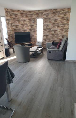 Vue du nouveau sol espace salon