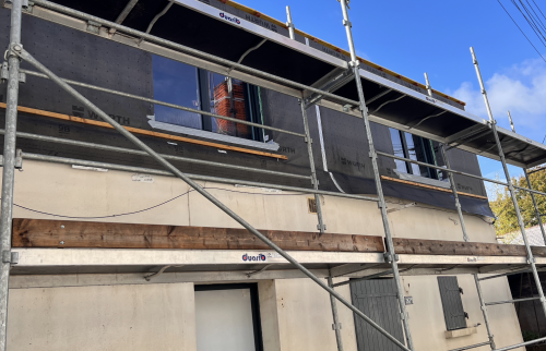 Surélévation d'une maison au sud de Nantes  - début des travaux