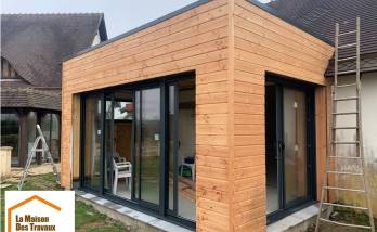 Extension bois La Maison des Travaux Rouen 