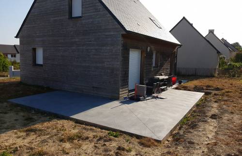 Terrasse béton orienté Sud