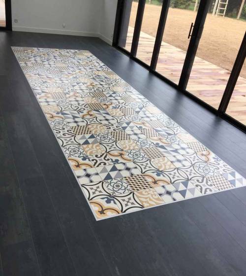 Vue nouveau sol salle à manger