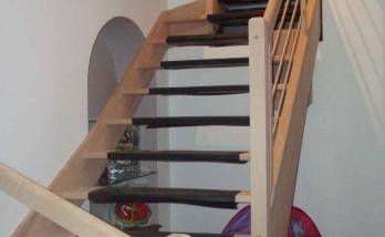 Trémie et escalier finis à BLOIS (41) dans dalle béton