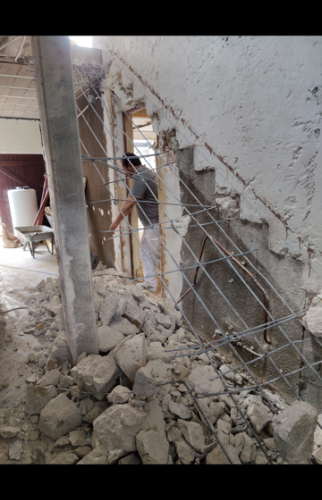 Démolition de l'ancien escalier à Orsay (91400)