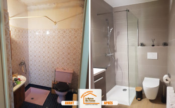 Salle de bain design Grignon, Travaux salle de bain Savoie, Ventilation salle de bain, Transformation salle de bain