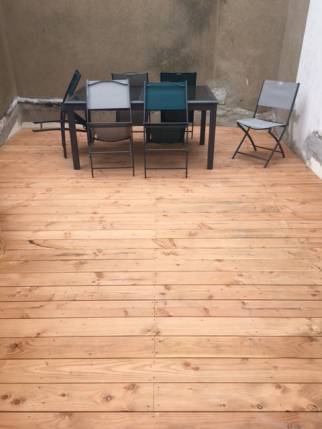 Pose d'une terrasse bois sur un toit plat - Nantes 44