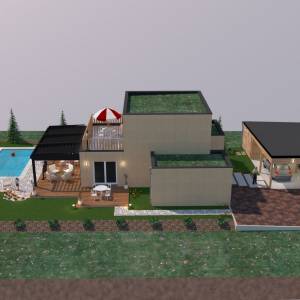 Carport, Piscine et véranda - Jean-Luc FAHR - La Maison Des Architectes