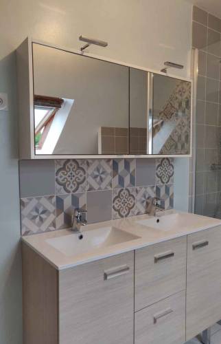 Rénovation salle de bain carreaux de ciment Essonne