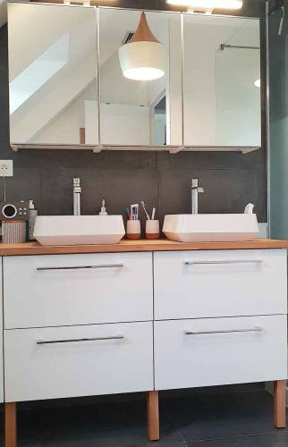 Rénovation séjour à Rennes - salle d'eau étage