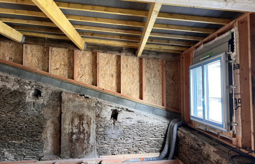 Surélévation d'une maison au sud de Nantes  - début des travaux