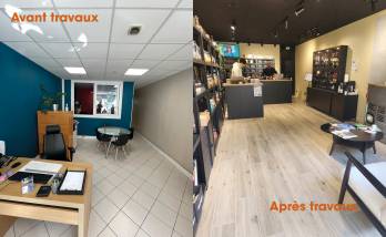 Avant/Après rénovation de la boutique à Yerres (91330)