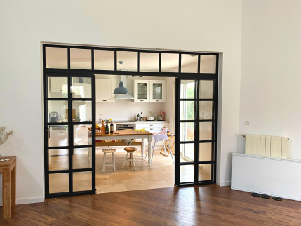 Pose d'une verrière style loft