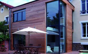 Extension de 30 m2 en ossature et bardage bois à Vertou (44)