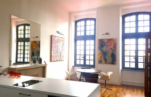 Rénovation appartement intra-muros Saint-Malo (salon - cuisine)