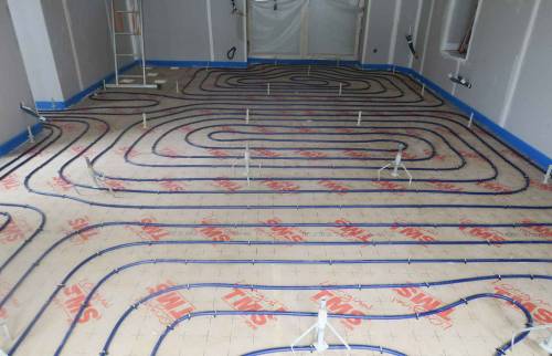 Installation d'un plancher chauffant basse consommation - Pornic 44210