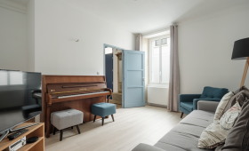 Rénovation d'entrée de maison dans une maison de caractère à Nantes sud (44000) - rénovation salon