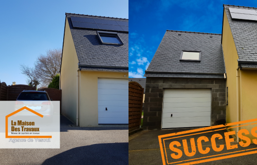 Avant / Après : une extension réussie et un ravalement soigné à Vesoul. Donnez un nouveau look à votre maison avec nos experts.