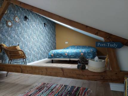 chambre aménagée sous pente