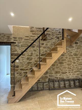 escalier bois metal st gildas de rhuys