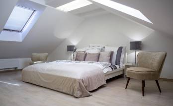 Aménagements de combles en suite parentale, maison située à Limonest