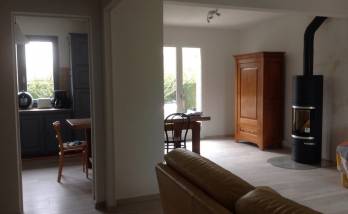 Le poêle à bois installé