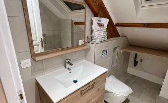 salle de bain rénovée sous combles- Yvelines