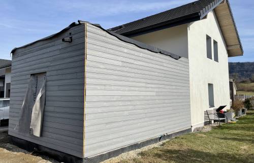 pose du bardage extérieur