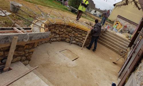 Création de terrasse en arc de cercle - Moissy-Cramayel 77550