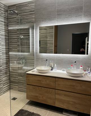 zoom sur la double vasque