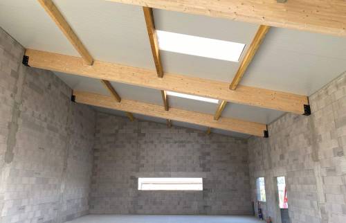Vue intérieur d'une construction en BETOTHERM