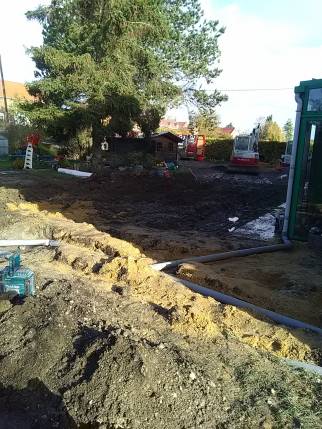 travaux installation cuve pluie