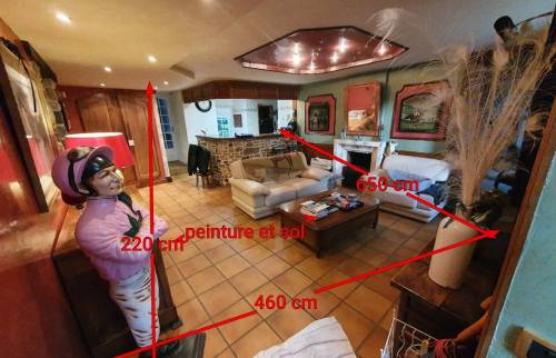 Prise de mesure de la pièce de vie