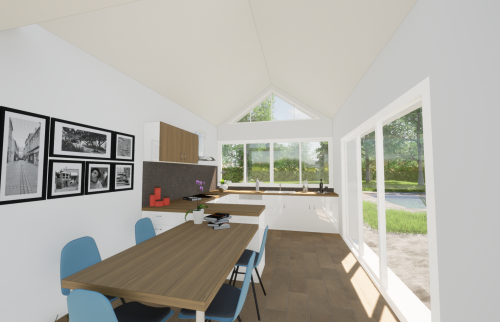 Extension pour réaliser une cuisine au Bignon