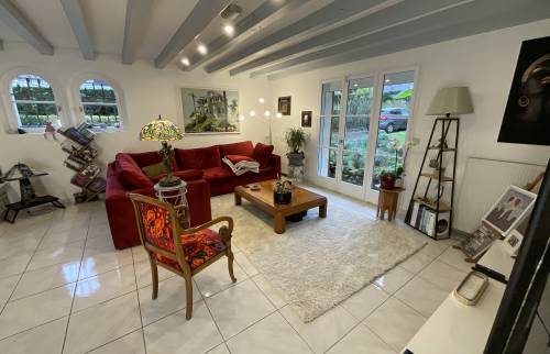 Rénovation salon Montévrain peinture gris et blanc