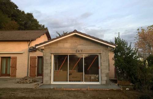 Création d'un Véranda - Travaux en cours - Est Lyonnais