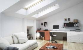 Réalisation d'un bureau dans les combles d'une maison à Beychac