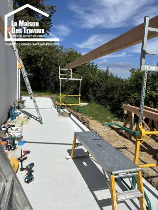 Chantier preau bois Penestin vue d ensemble