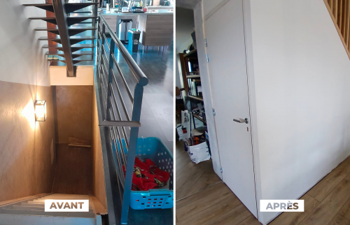  rénovation de l'escalier - avant/après