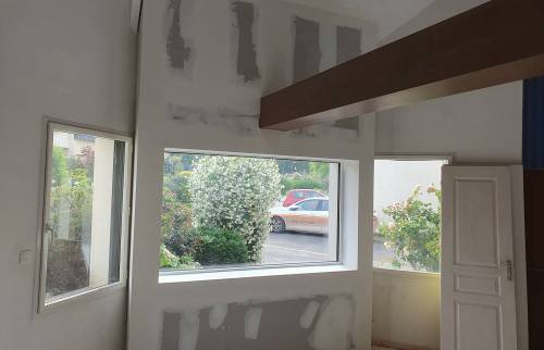 Travaux en cours – Mise en œuvre des travaux de rénovation maison à Bruz