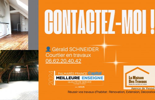 Faites appel à Gérald Schneider, courtier en travaux à Vesoul, pour vos projets de rénovation et d’isolation.