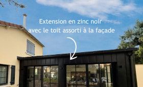 Extension en zinc noir à Crosne (91560)