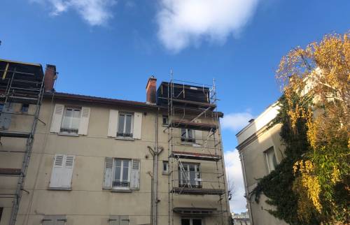 Surélévation d’un duplex avec création de 4 chiens assis à Asnières