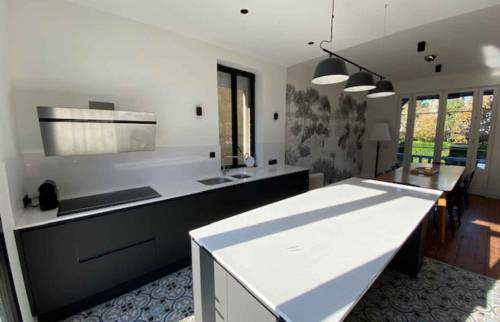 La cuisine carrelage carreaux béton