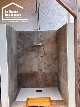 preau en bois cuisine exterieure penestin