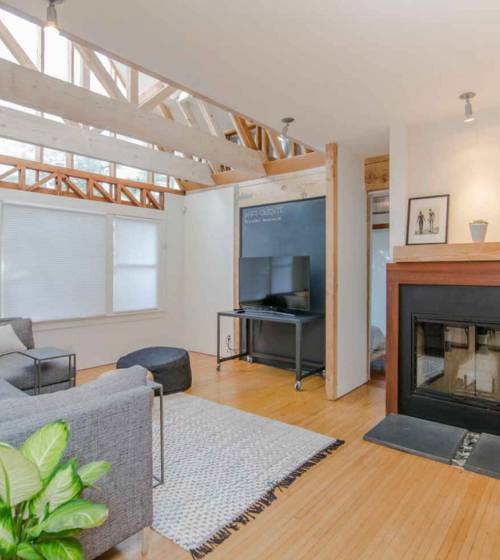 Installation d'une cheminée moderne