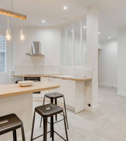 Rénovation de cuisine avec verrière 