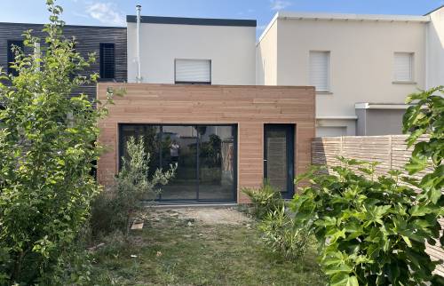 Extension 20 m2 Mur Ossature Bois à Treillières près de Nantes (44)