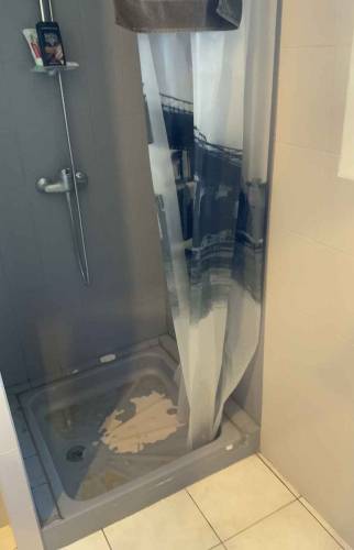 Vue de l'ancien coin douche